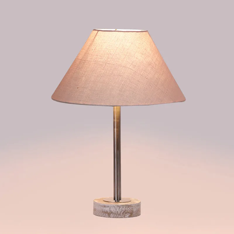 Cotin II Rodin Wooden Table Lamp - Grey,Silver,White media 5