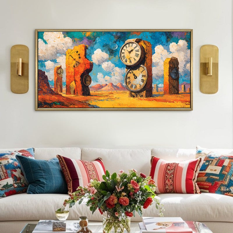 Temporal Echo Canvas Wall Painting With Frame