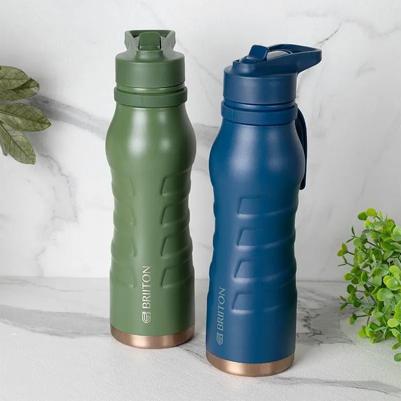 Epiquencher Hot & Cold Thermos Water Bottle (Green & Blue, 750 mL Each) - Set Of Two media 1