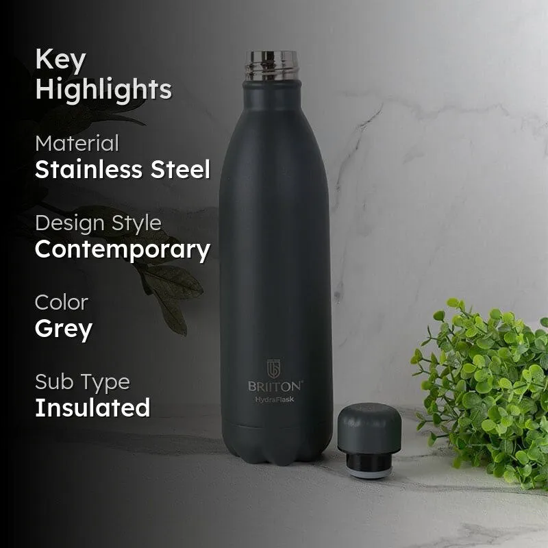 Ipnova Hot & Cold Thermos Water Bottle (Grey) - 750 mL media 2