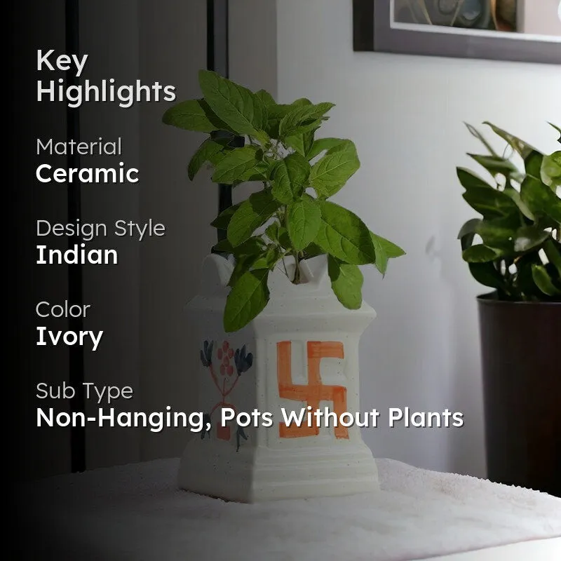 Swastika Planter - White media 2