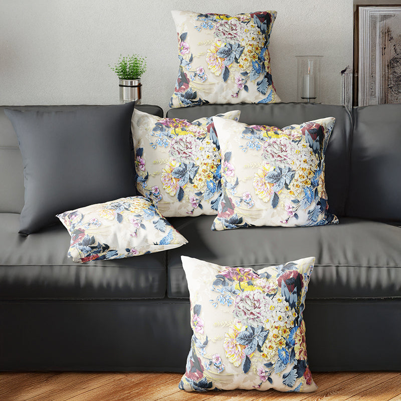 Glen Printed Cushion Cover Set - Set Of Five