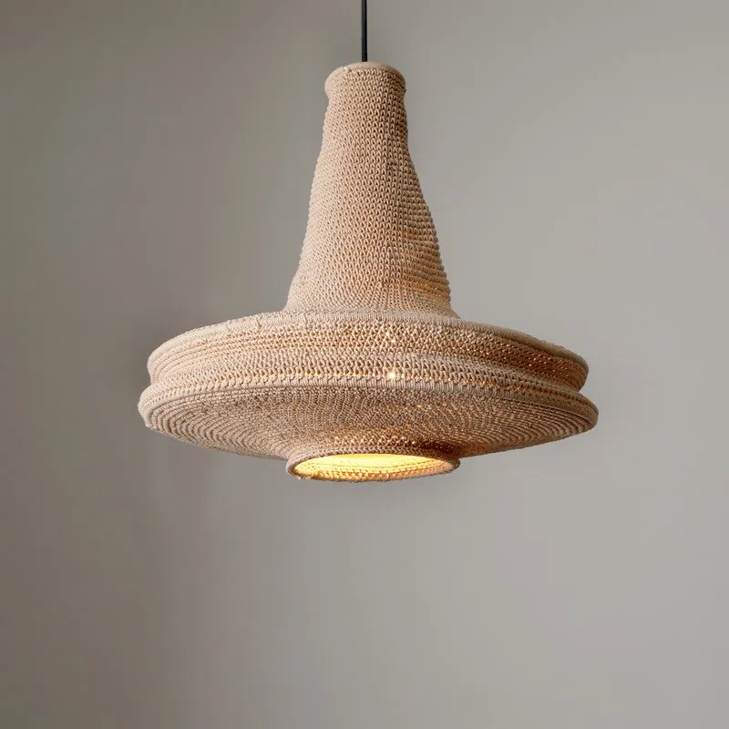 Fig Living Earth Pendant Cotton Ceiling Lamp - Beige media 1