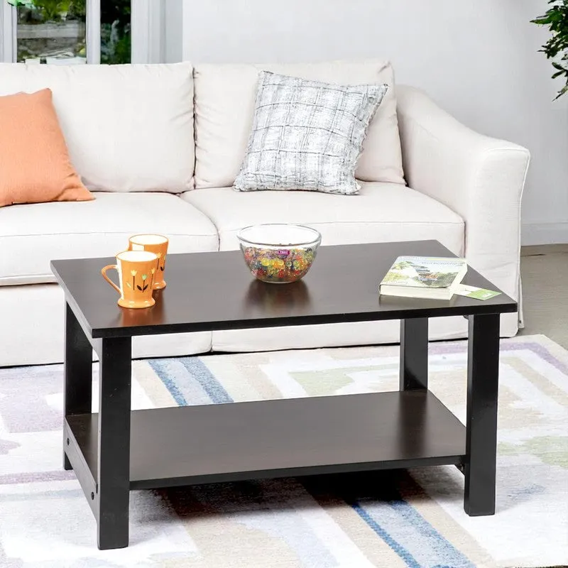 Yavro Sheesham Wooden Center Table - Black media 1