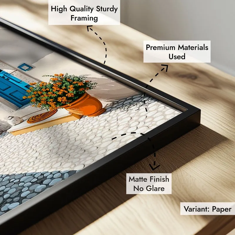 Azureway Canvas Wall Painting - Black Frame media 7