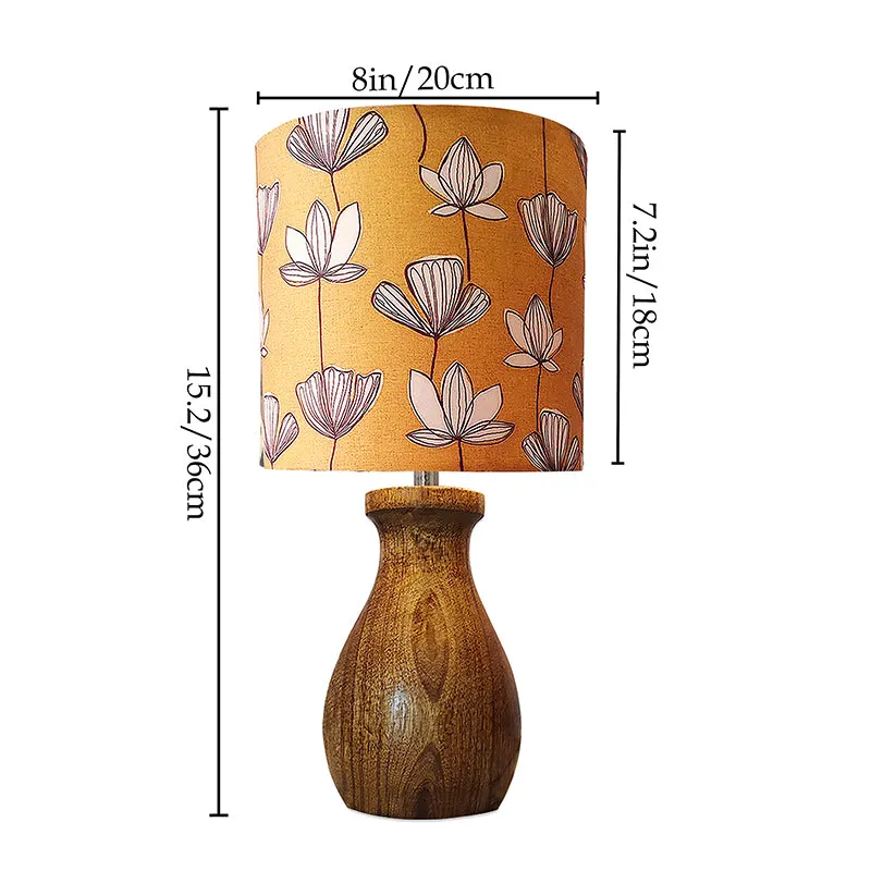 Nephrite Fabric Table Lamp - Yellow,Brown,White media 5