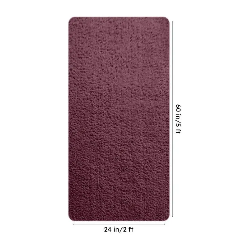Nuo Luxe Micro Fiber Runner Rug - Wine media 8