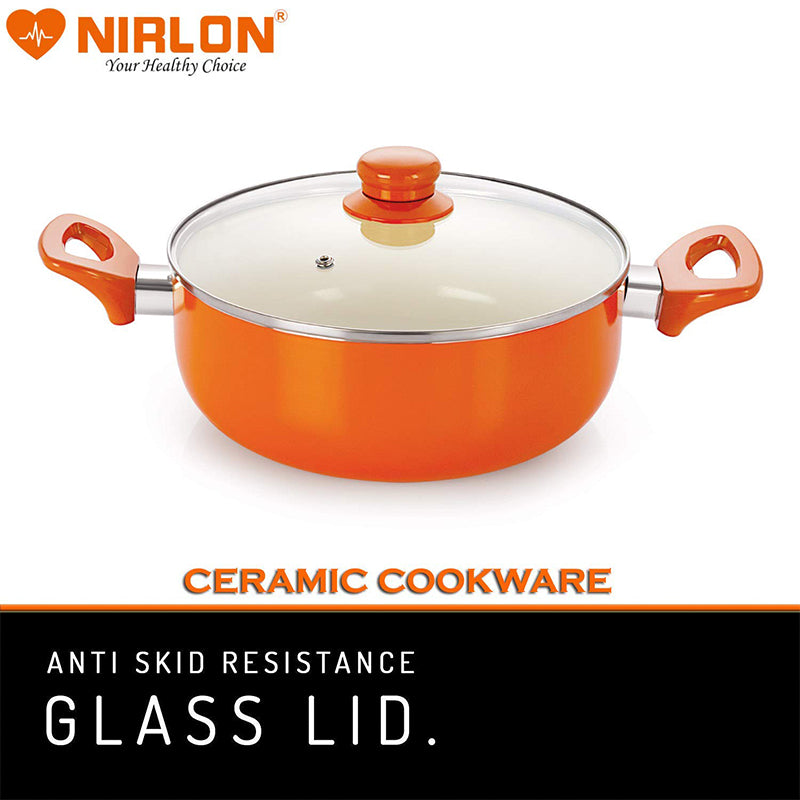 Nirlon Ceramic Coating Non Stick Cooking Pot With Lid - 4200 ML media 7