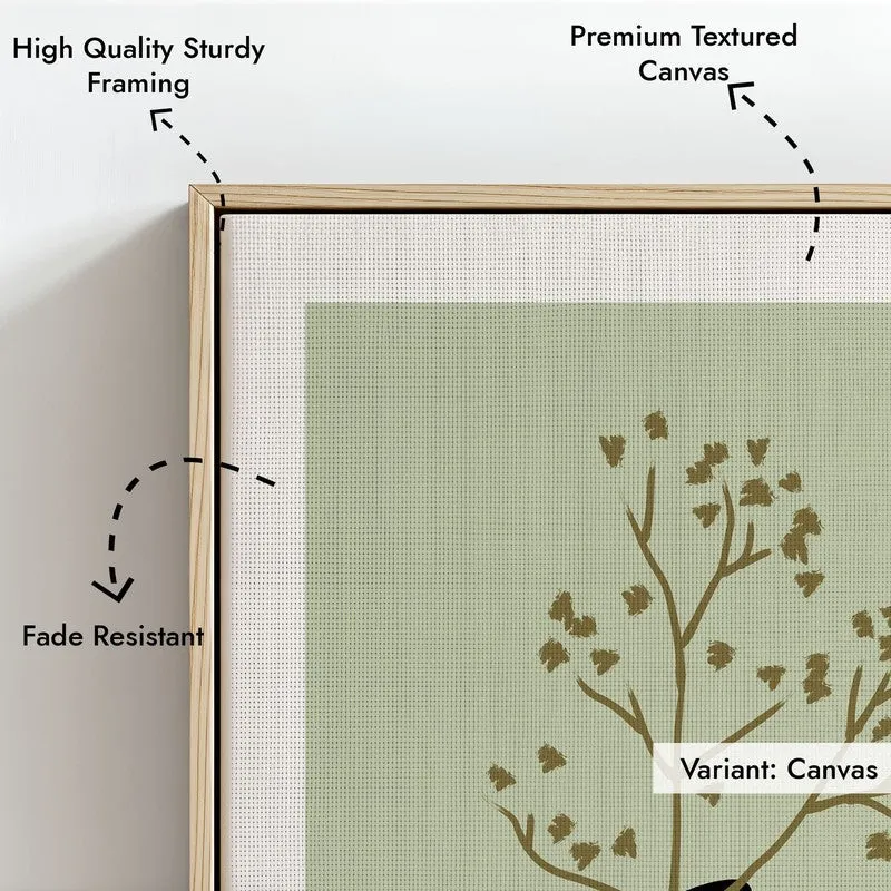 Rooted Grace Canvas Wall Painting With Brown Frame media 7