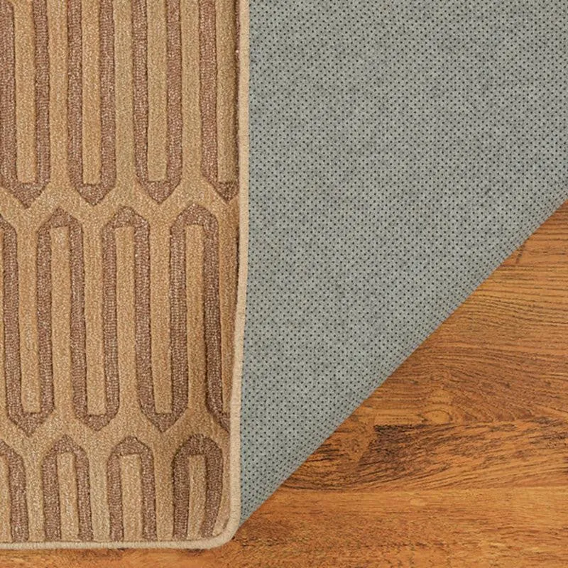 Diores Hand Tufted Geometric Wool & Nylon Carpet - Brown media 5