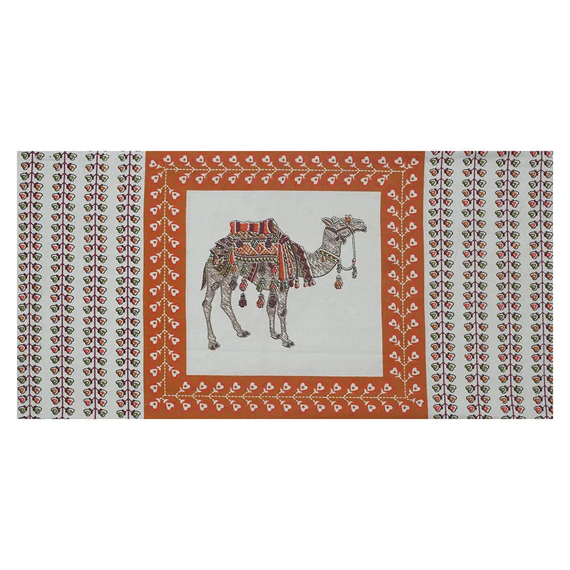 Ankaari Ethnic Cotton Diwan Set (Red) - Eight Piece Set media 5