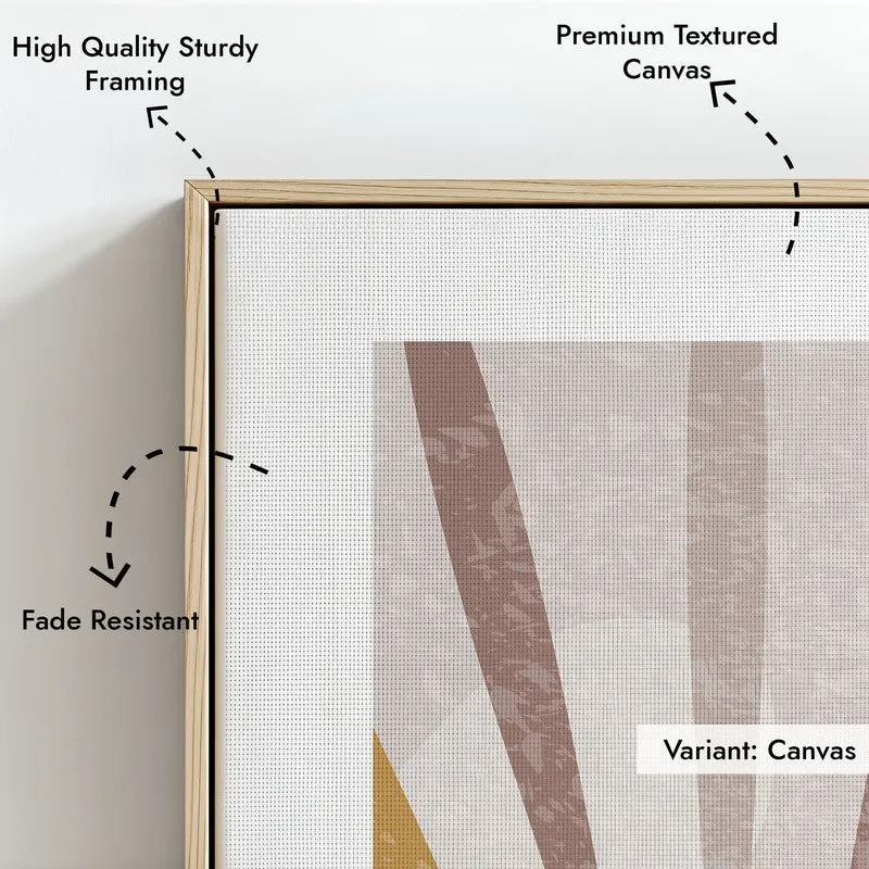 Bursting Sol Canvas Wall Painting With Brown Frame media 8