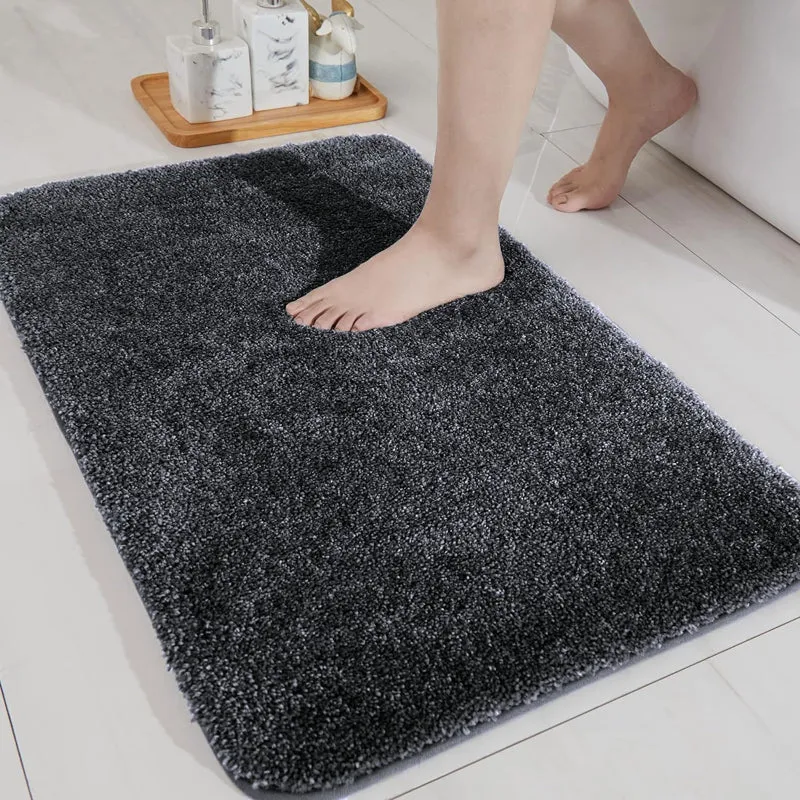 Nuo Luxe Bath Mat - Charcoal media 1