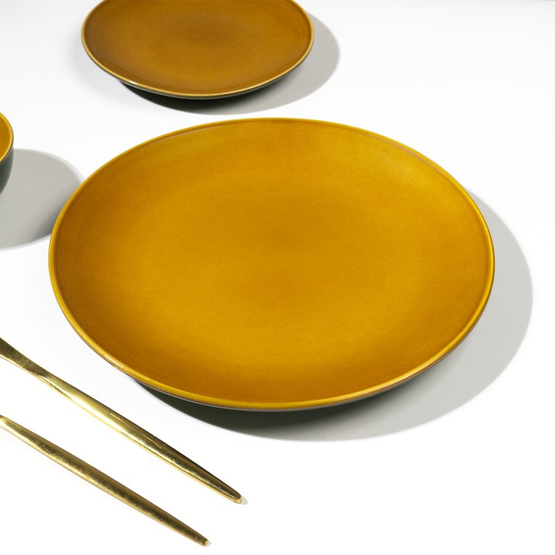Golden Ceramic Dinner Set - 23 Piece Set media 5