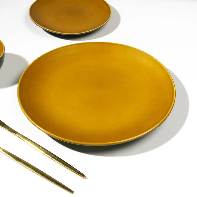 Golden Ceramic Dinner Set - 23 Piece Set media 5