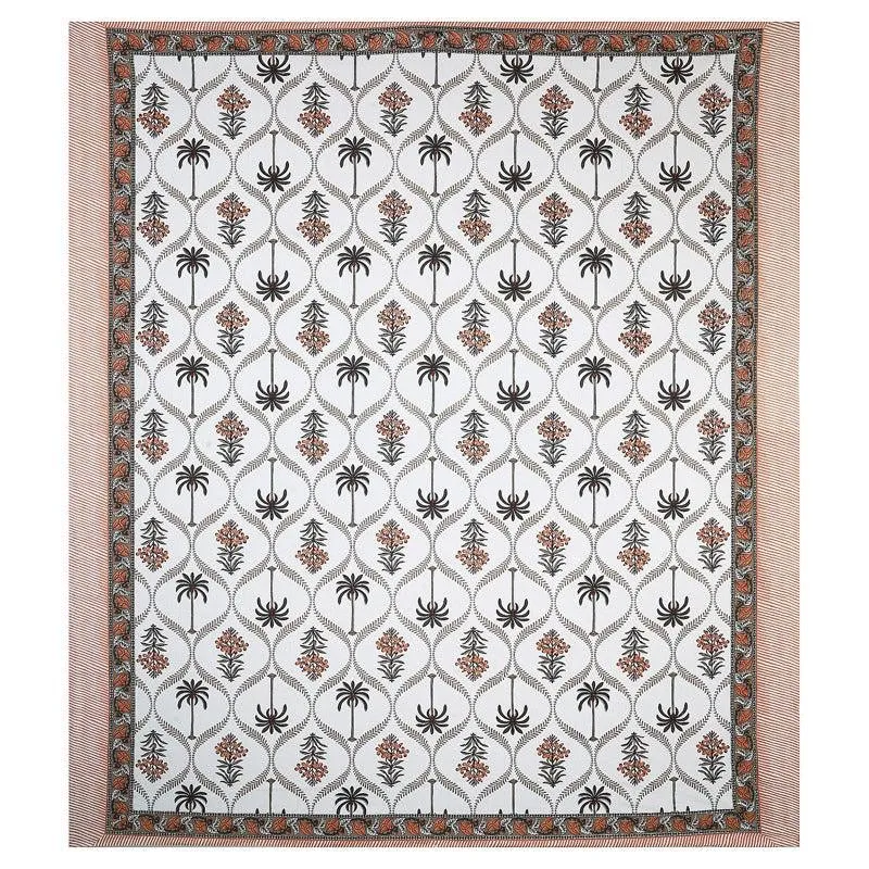 Amoda Ethnic Cotton Bedsheet (Peach) - 160 TC media 3