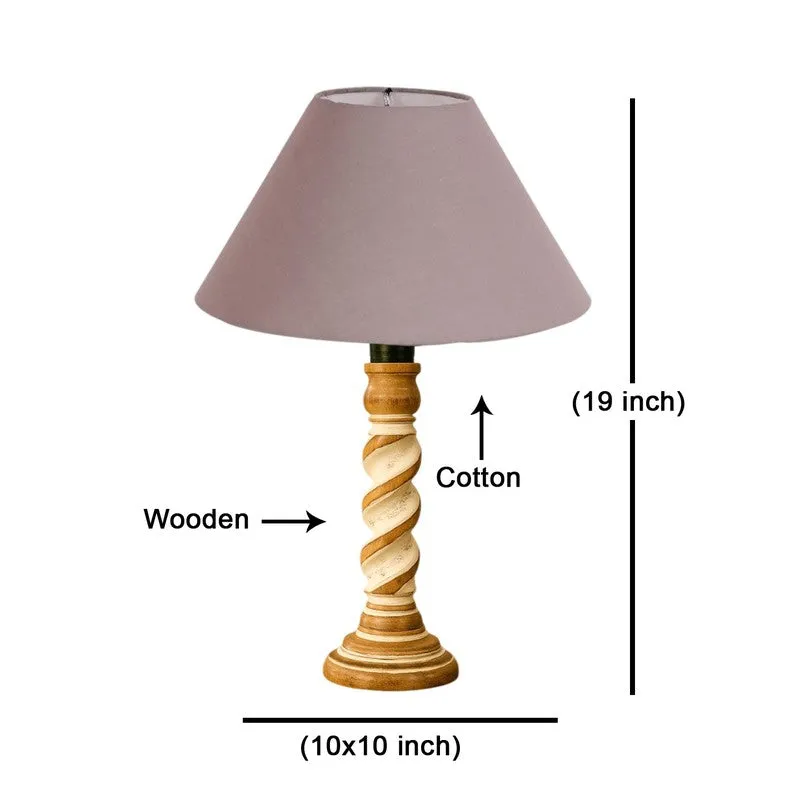 Modera Livo Wooden Table Lamp - Grey media 8