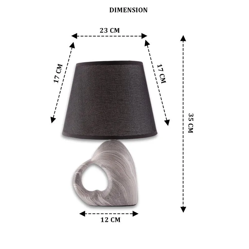 AarviDecor Monroe Decorative Cotton Table Lamp - Black media 8