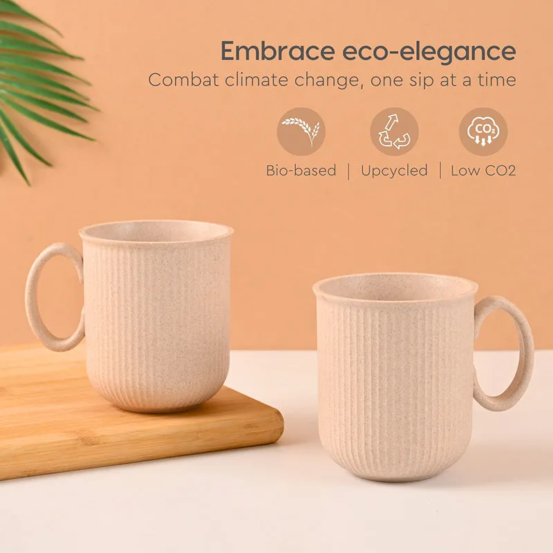 Eco Rice Husk Coffee Mug (300 mL Each) - Set of Two media 3