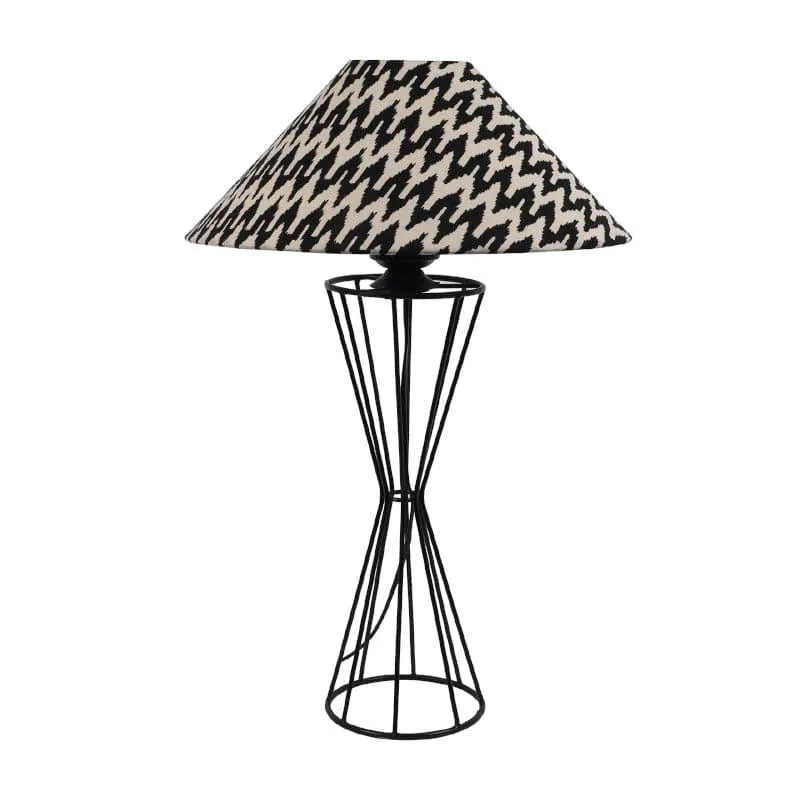 Chevronic Briar Fabric Table Lamp - Black,White media 4