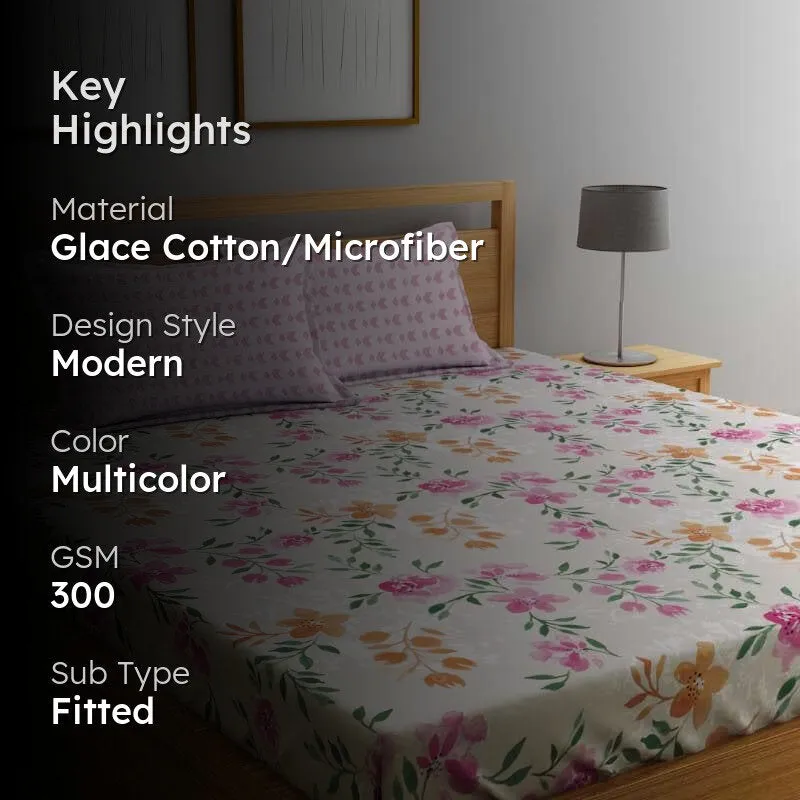 Funfair Frenzy Fitted Microfiber Bedsheet - 300 GSM media 2