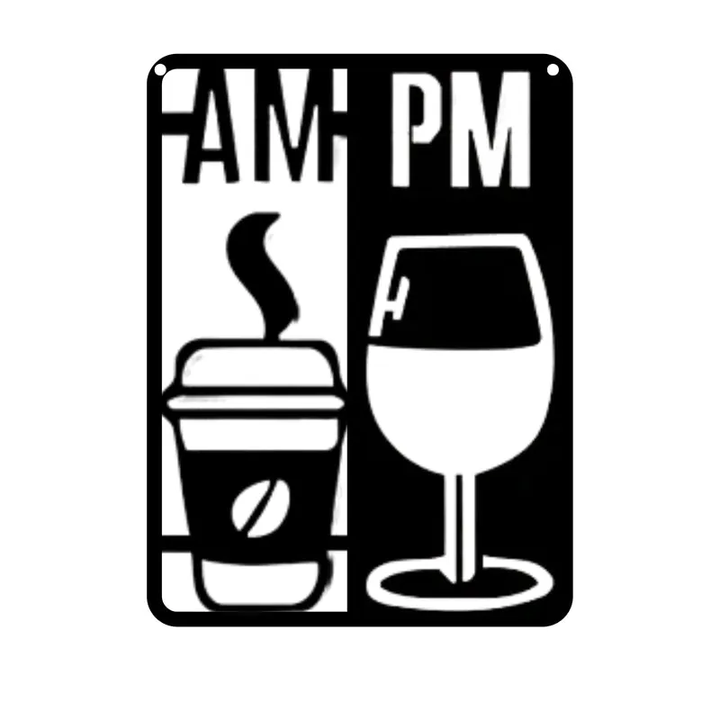 Coffee Mornings & Wine Nights Iron Wall Accent media 4