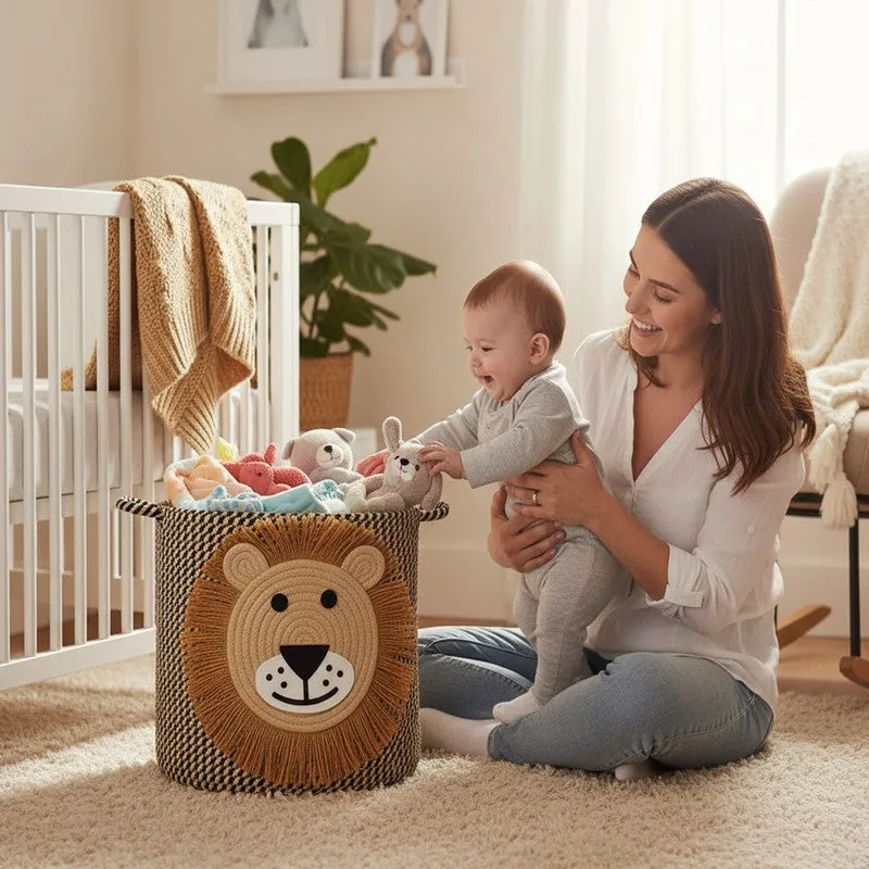 Kings Den Cotton Storage Basket - Beige media 5