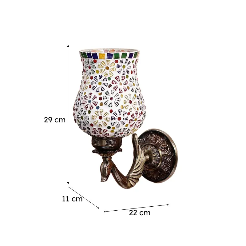 Omra Retro Mosaic Glass & Metal Wall Lamp media 7