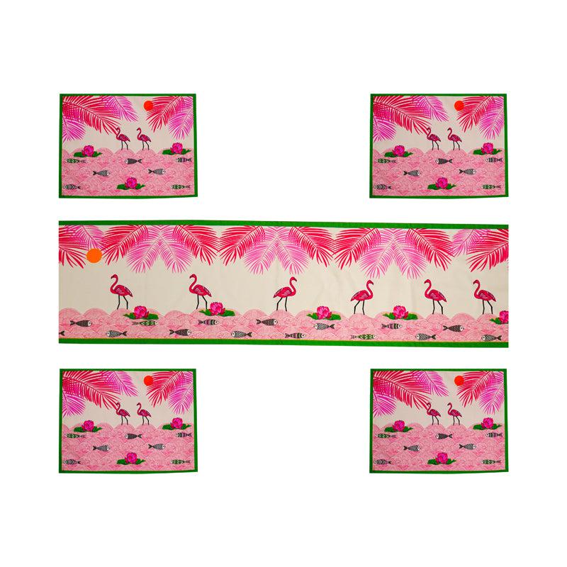 Pink Oasis Table Runner & Placemat - Five Piece Set media 3