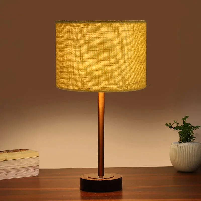 Sienna I Rodin Wooden Table Lamp - Yellow,Copper,Brown media 1