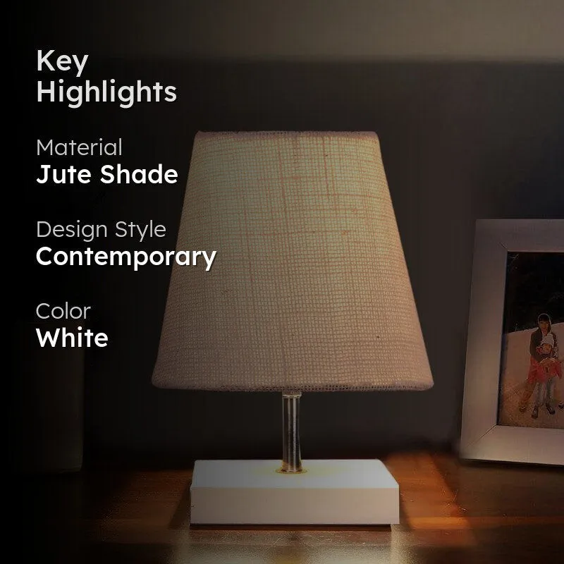 Alsa Jute Table Lamp - White media 2