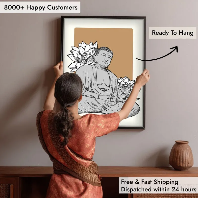 Shi Kamala Buddha Archival Paper Wall Art With Frame media 7