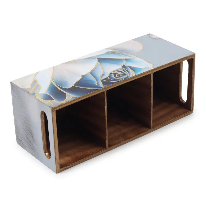 Rosy Wooden Cutlery Holder media 6