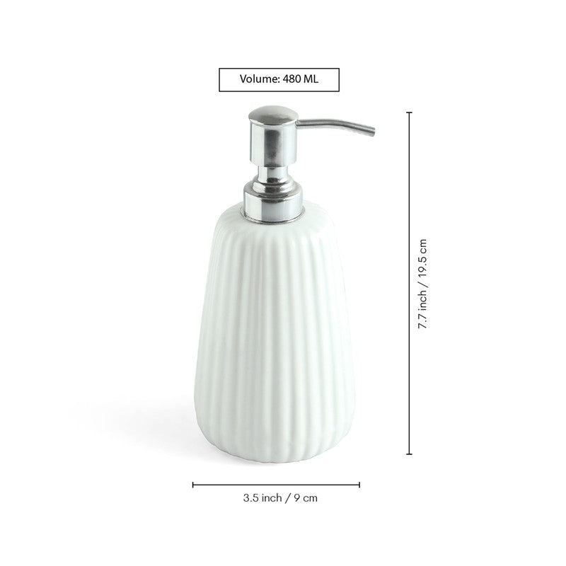 Minimalist Ribbed Ceramic Bathroom Set - Three Piece Set media 5
