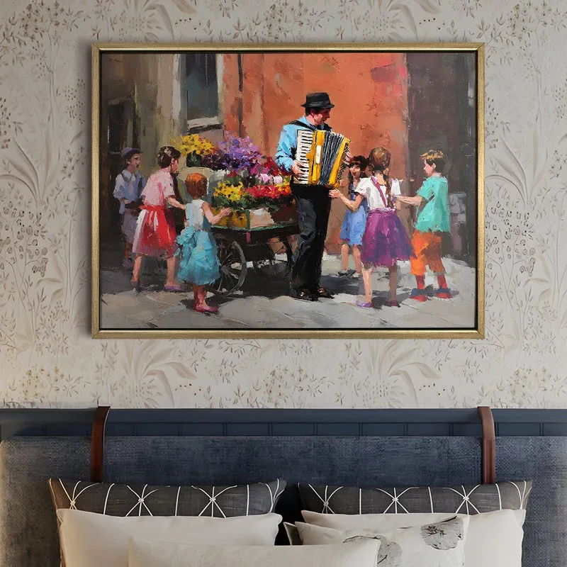 Lively Lane Canvas Wall Painting With Frame media 5