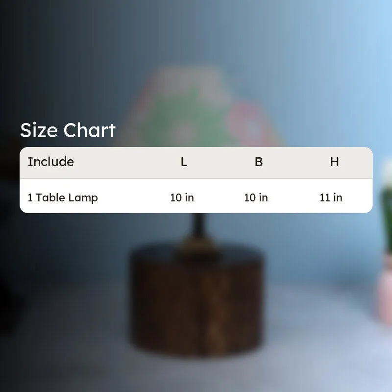 Hikari Trunk Printed Mango Wood Table Lamp - Multicolor media 7
