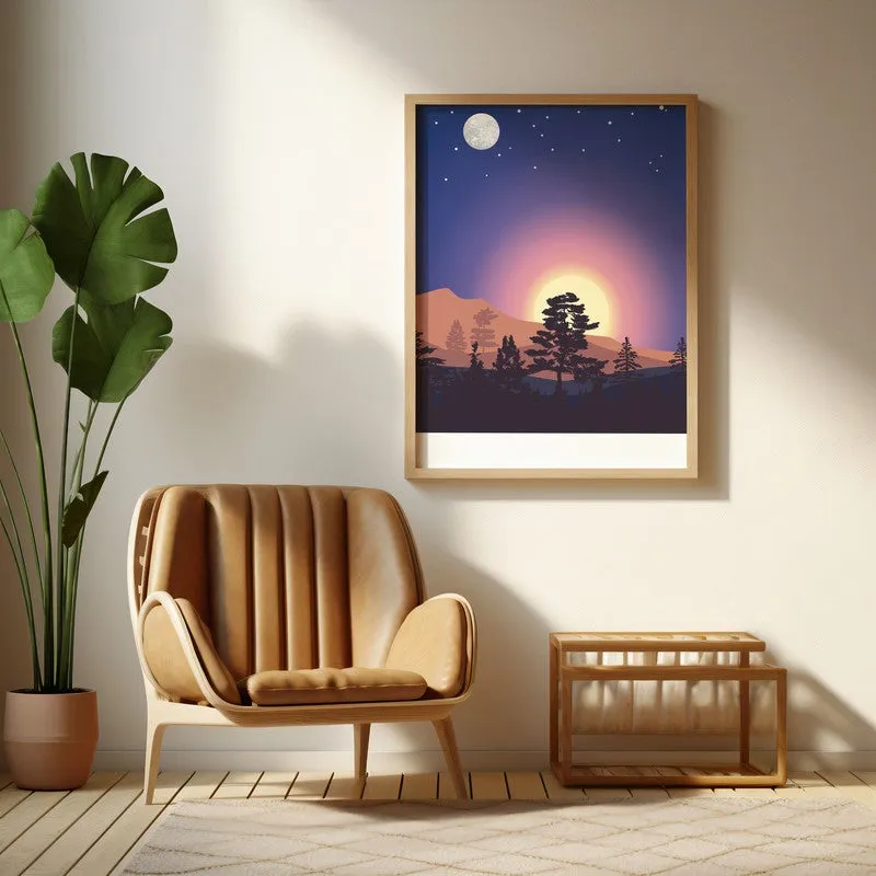 Dune Archival Canvas Wall Art - Natural Brown Frame media 1