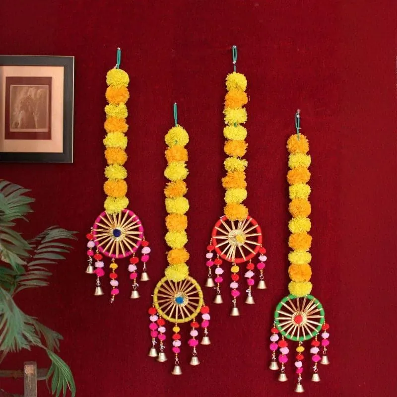 Faux Marigold Decorative Latkan - Set Of Four media 1