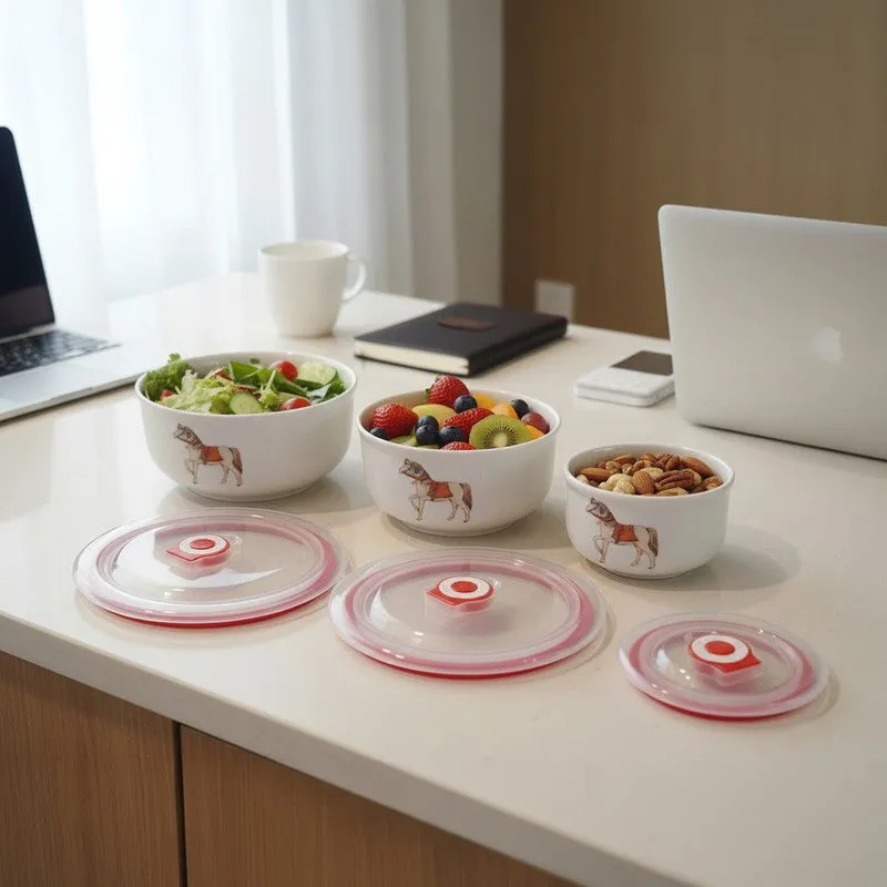 Dine Charm Ceramic Serving Bowls (900 mL Each) - Set of Six media 4
