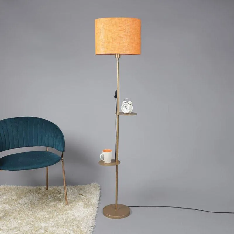 Kyomi Dawn Floor Lamp With Shelf media 3