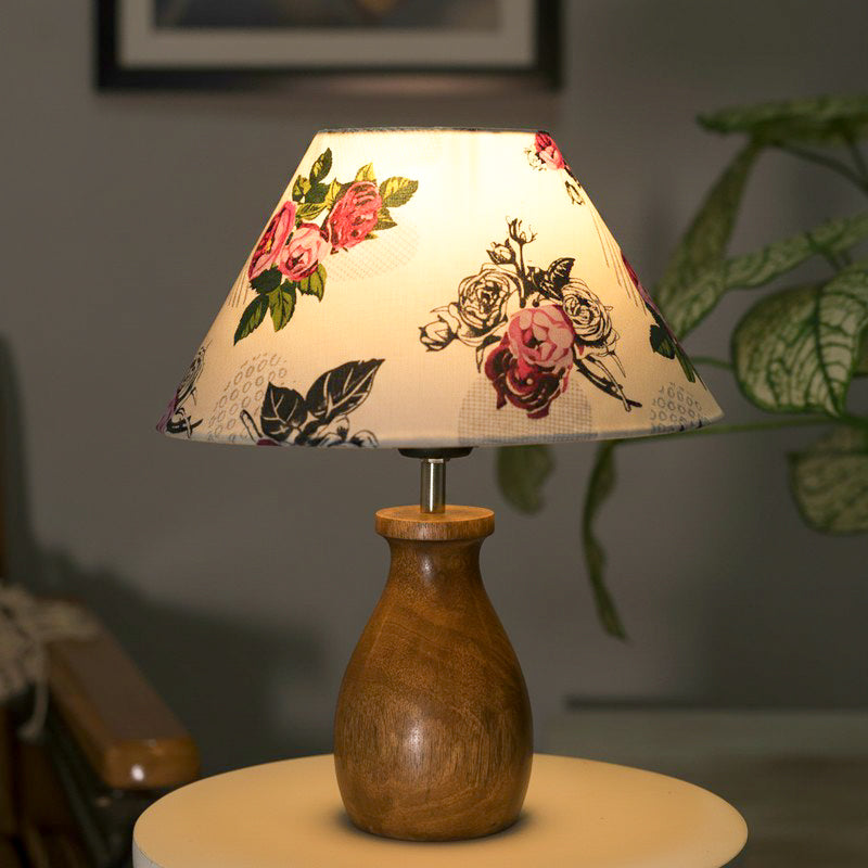 Blossom Dovel Pot Fabric Table Lamp - Multicolor