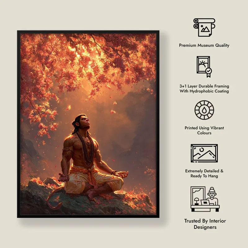 Sri Hanuman Meditating I Archival Paper Wall Art media 8