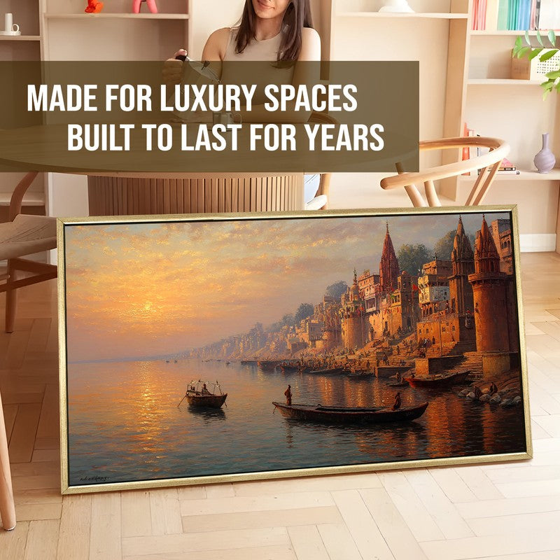 Golden Ghats of Banaras Wall Art media 5