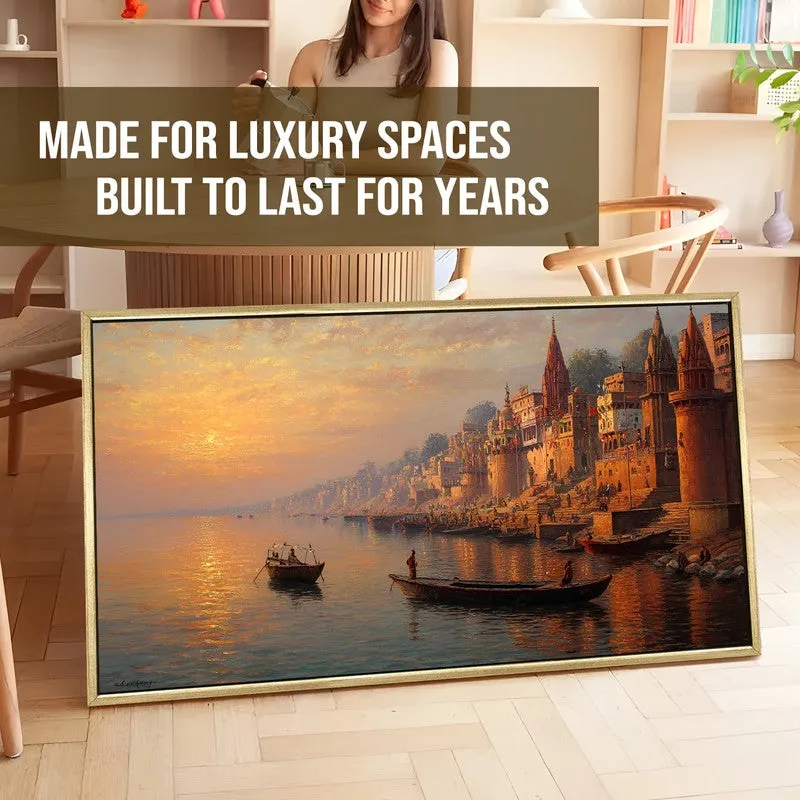 Golden Ghats of Banaras Wall Art media 5