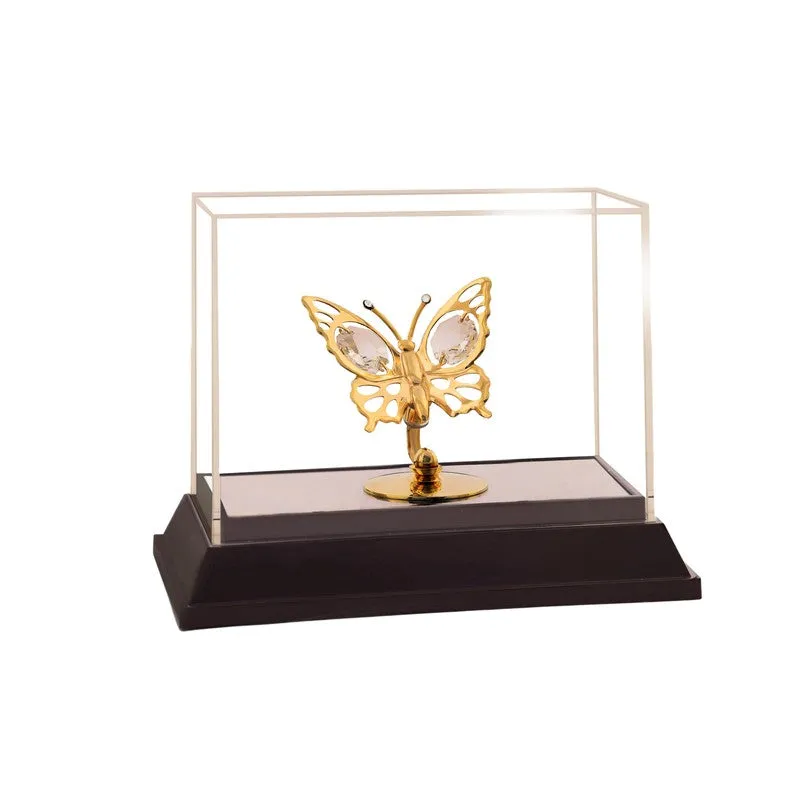 Golden Flutter 24K Gold Plated Mild Steel Showpiece media 4