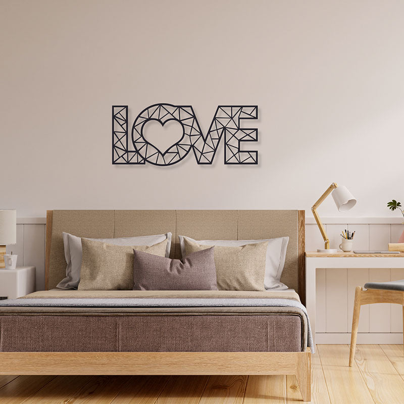 Love Fill Black Iron Wall Accent