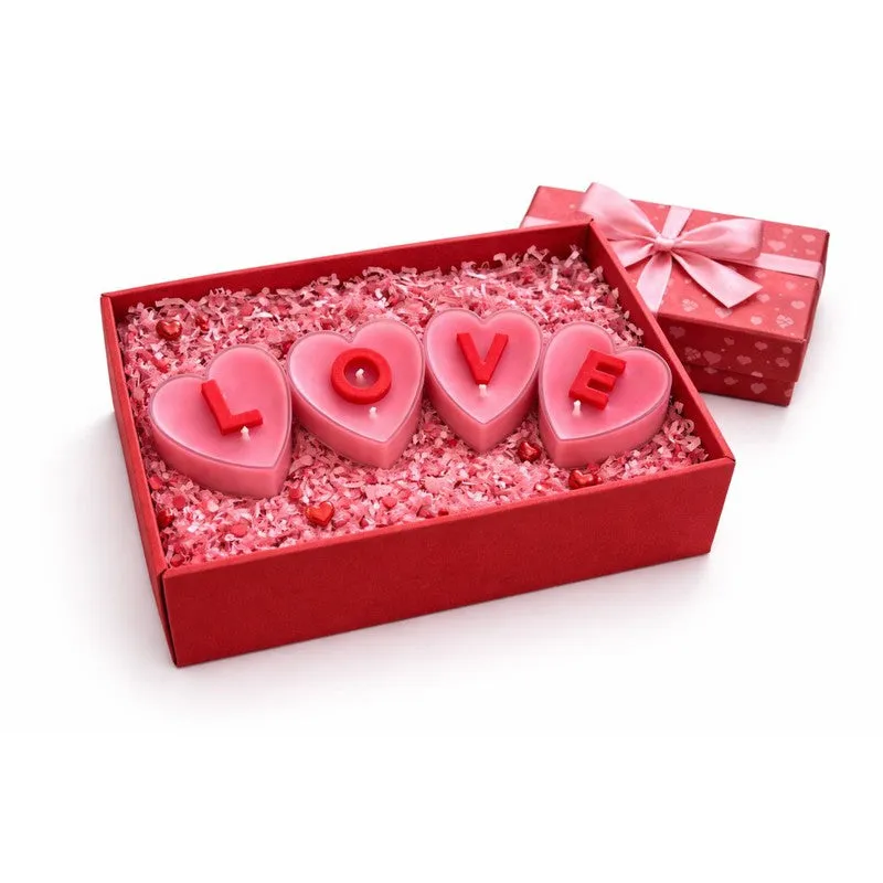 Heart Flame Scented Candles With Greating Card media 6