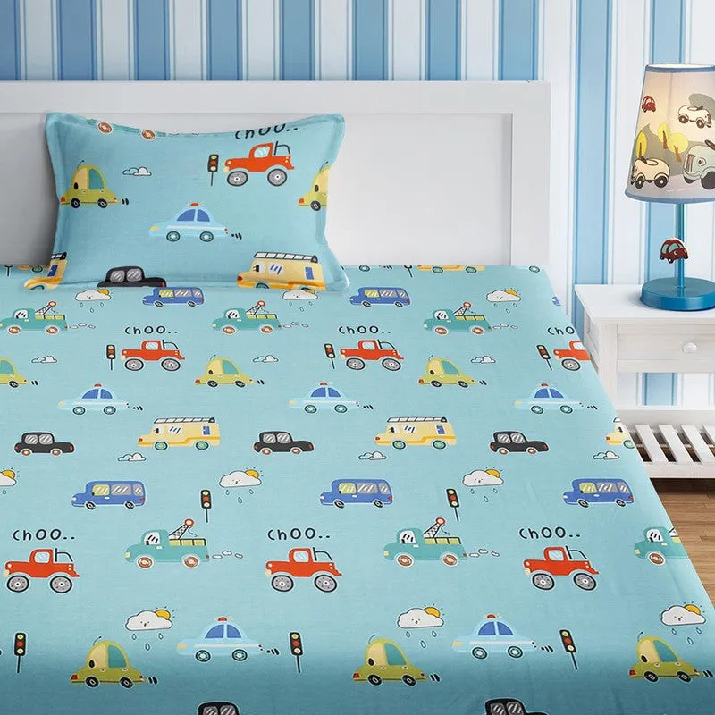 Aqua Flora Cotton Bedsheet - 210 TC media 4