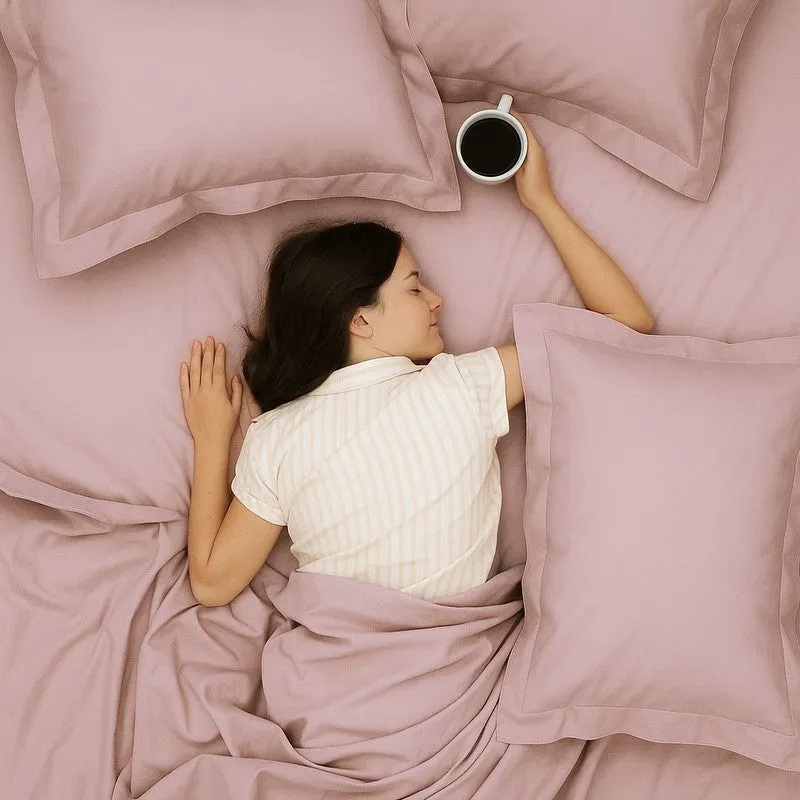 SoloTone Cotton Bedsheet (Pink) - 600 TC media 7