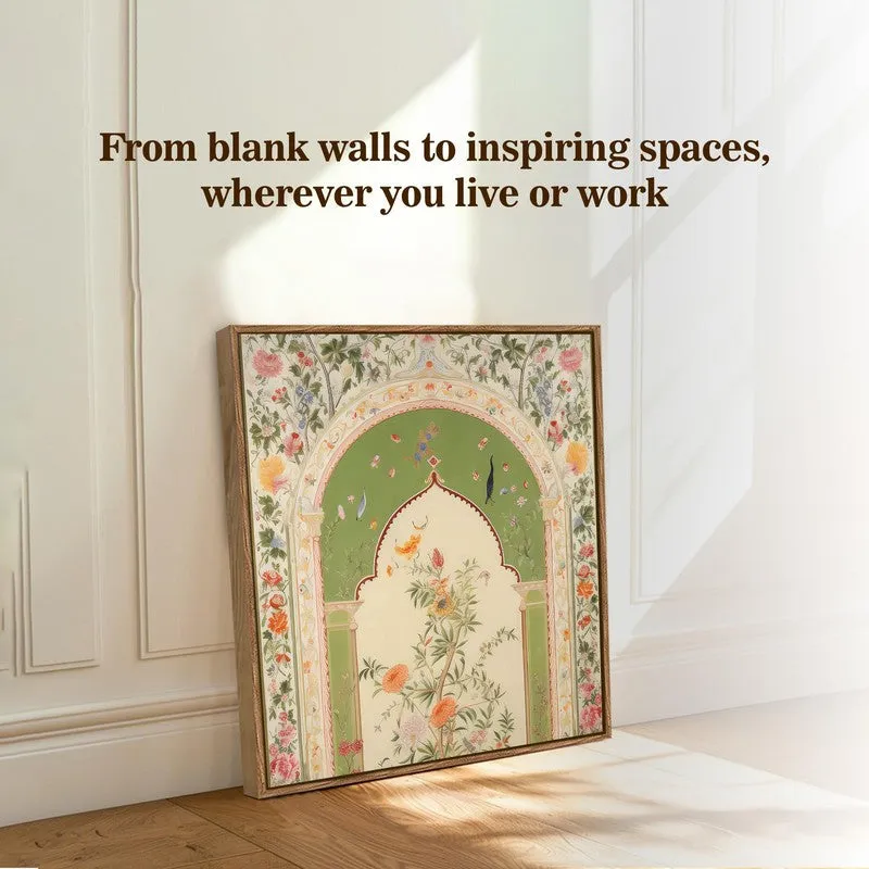 Cultural Curve Canvas Wall Art With Frame media 7